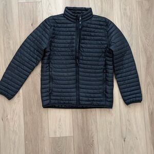 GAP Men's Black Horizontal Quilted Puffer Jacket